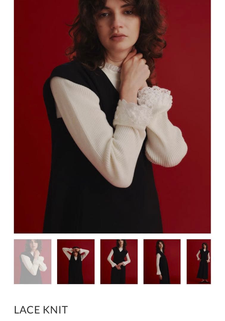 【新品】 OHGA ニット　レース付きニット