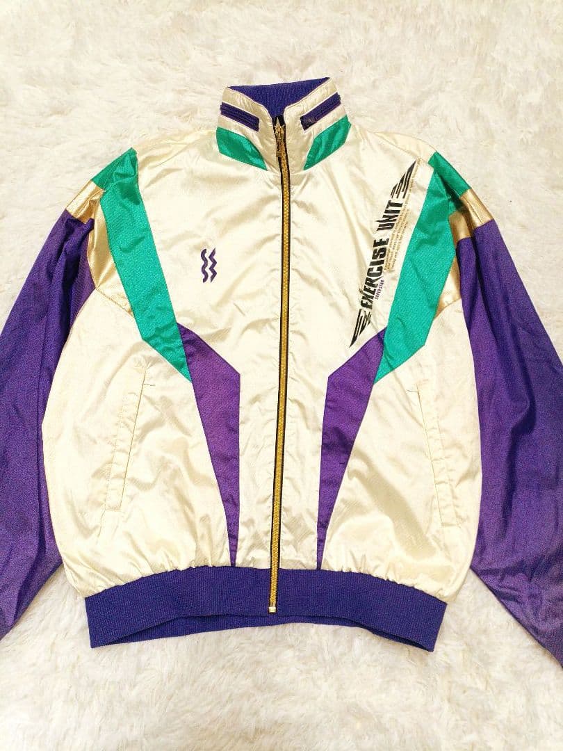 90s スーパースタージャージ セットアップ クリーム パープル O