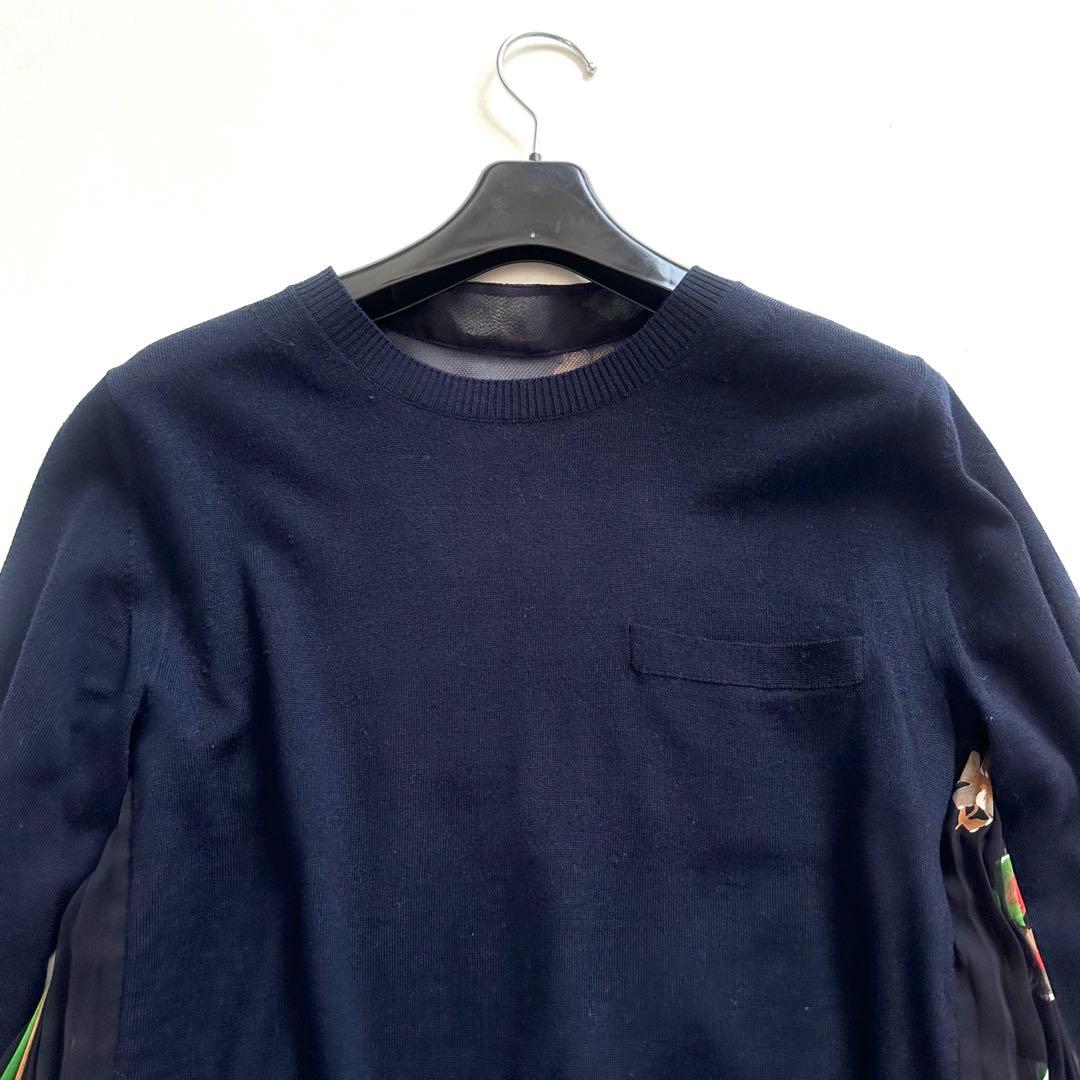 Sacai サカイ　バックプリーツニット
