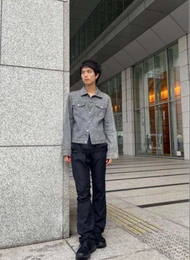 90s agnès b. denim jacket gray