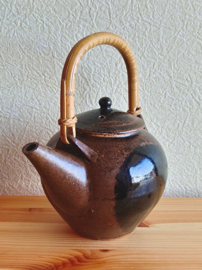 出西窯　古作　丸文土瓶　島根民藝　民芸　土瓶　バーナード・リーチ　濱田庄司