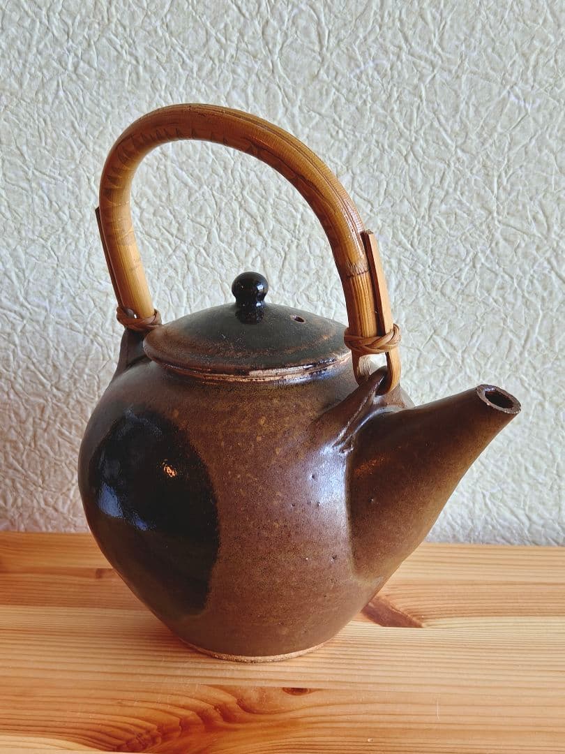 出西窯　古作　丸文土瓶　島根民藝　民芸　土瓶　バーナード・リーチ　濱田庄司