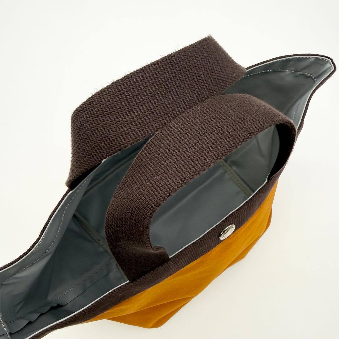 【未使用級】エルベシャプリエ 707C コーデュラ舟型トート ブリック× モカ