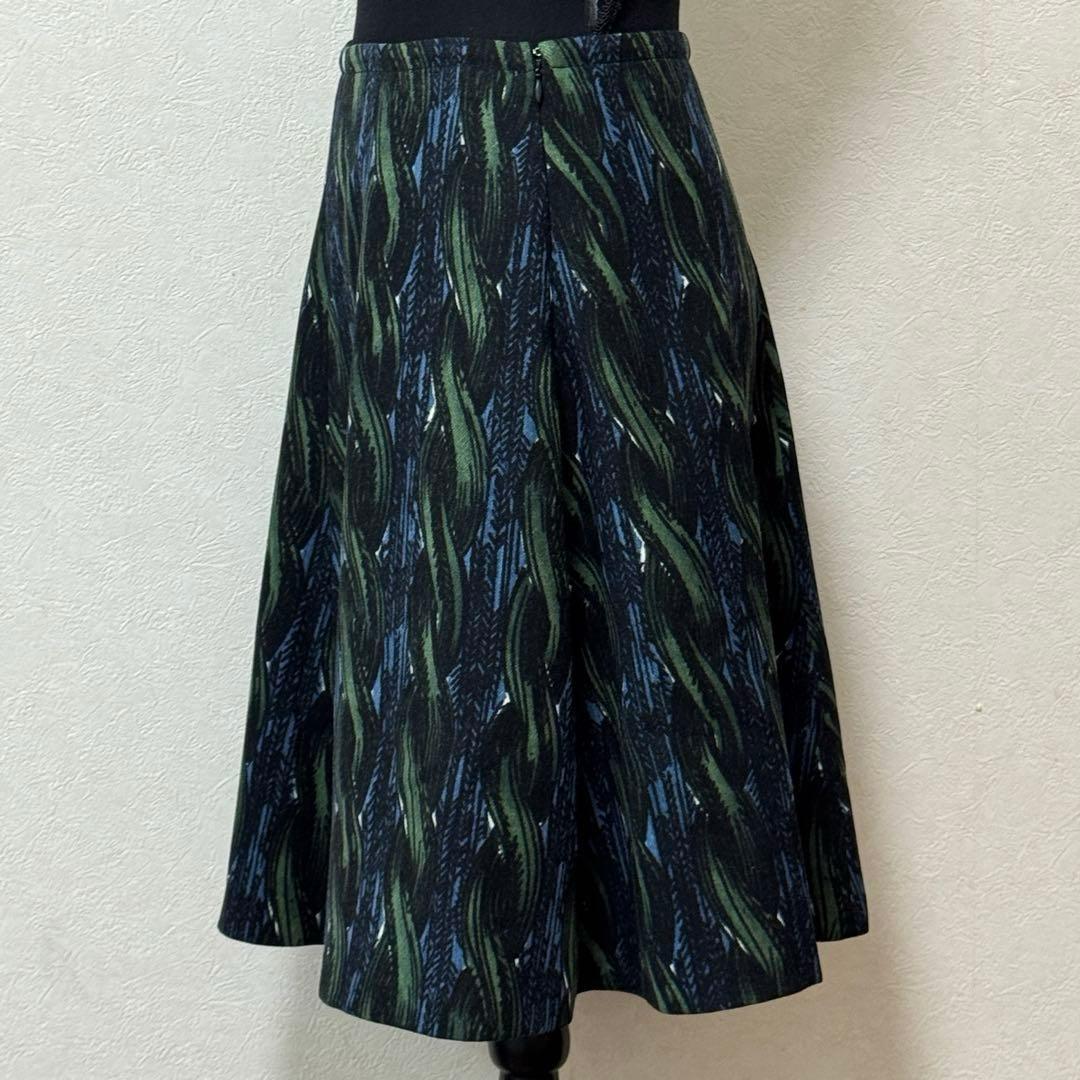 【美品】PRADA プラダ ウール フレア スカート38 S イタリア製