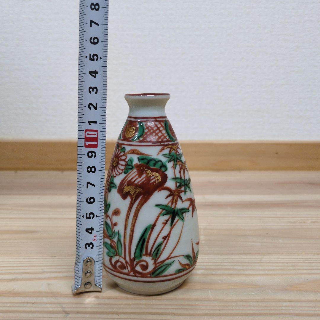 永楽善五郎　赤絵金彩徳利　１対