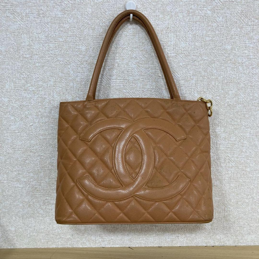 お買い得 CHANEL 復刻トート キャビアスキン ピンクベージュ ファッション
