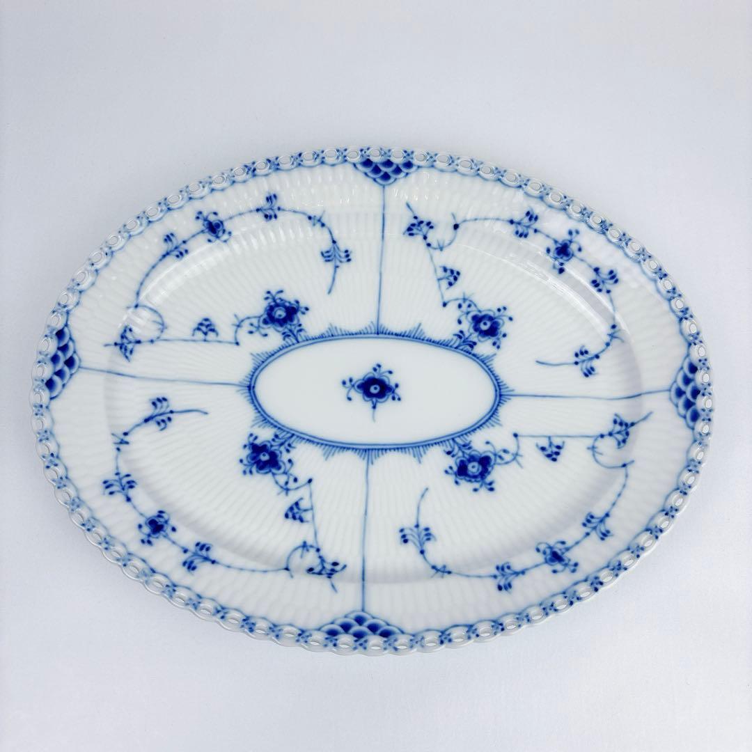 ☆ロイヤルコペンハーゲン フルレース オーバル ディッシュ プレート☆約30㎝☆