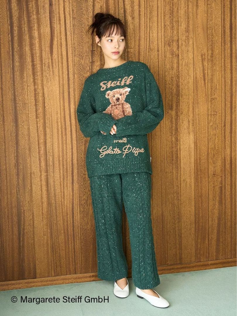 【Steiff】パウダーネップジャガードプルオーバー ロングパンツセット