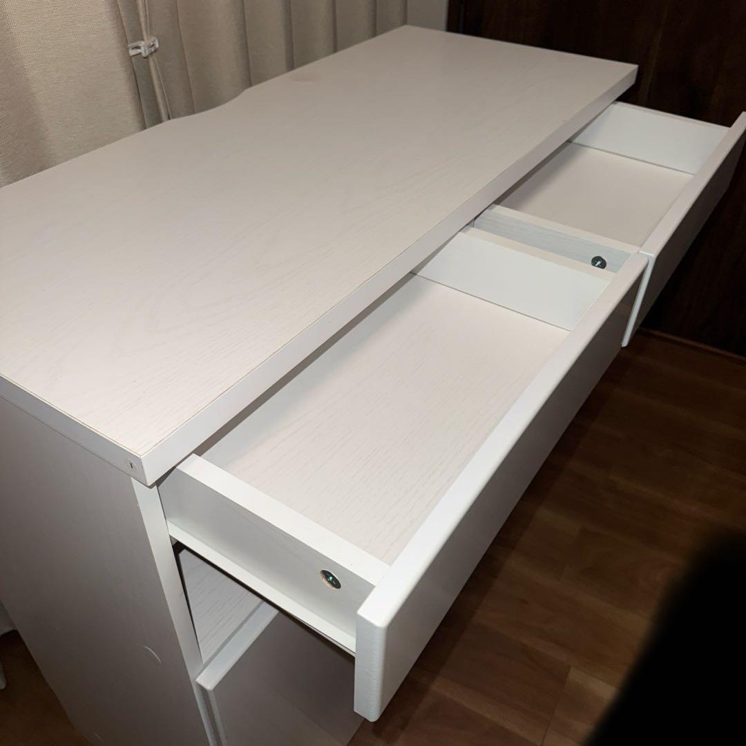 ホワイト収納キャビネット 約90cm