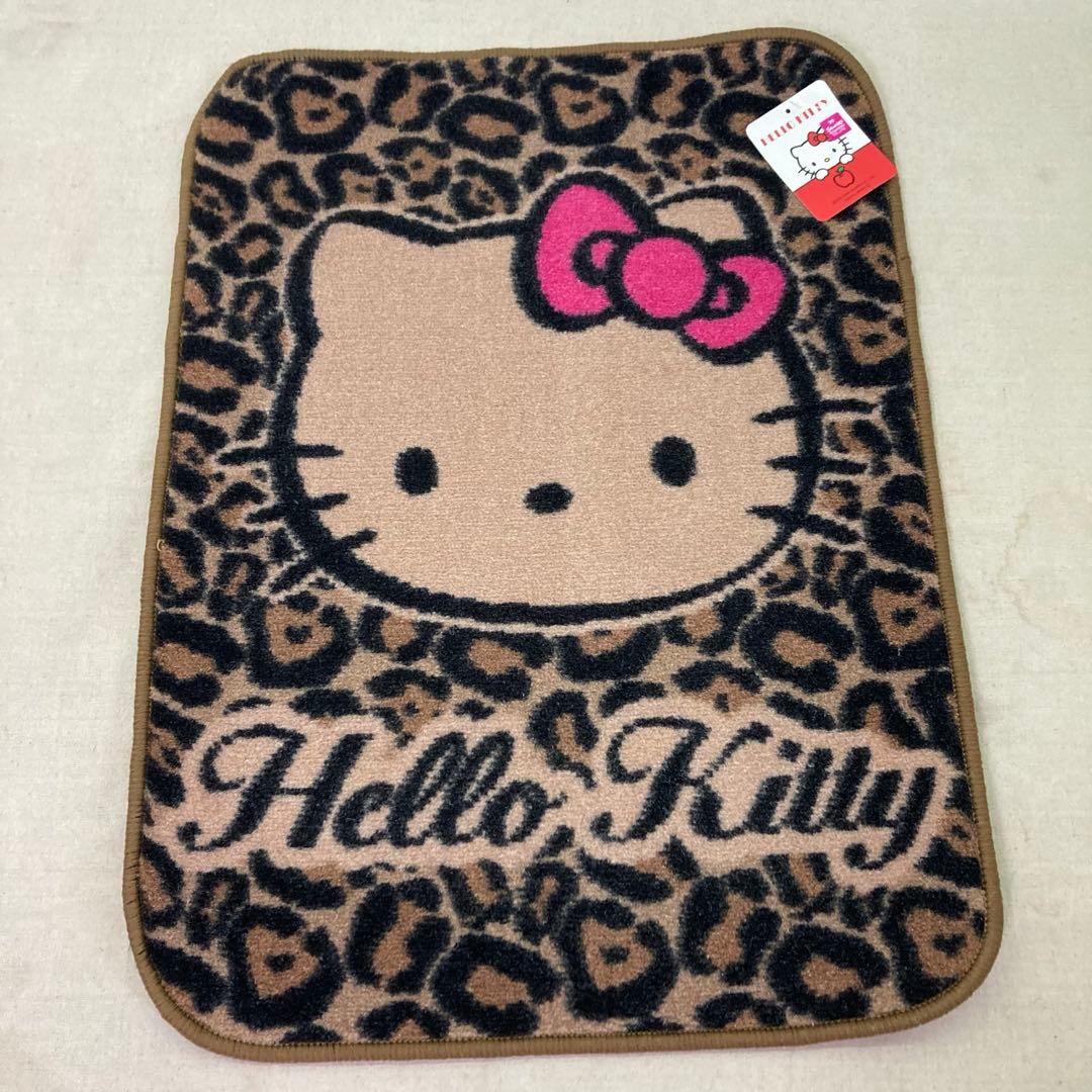 【未使用★2009年製】サンリオ　ハローキティ　マット　フロントマット　ヒョウ①