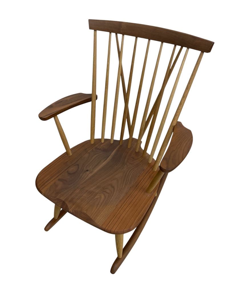 飛驒産業 ロッキングチェア NM267RC木製 高級家具　キツツキマーク