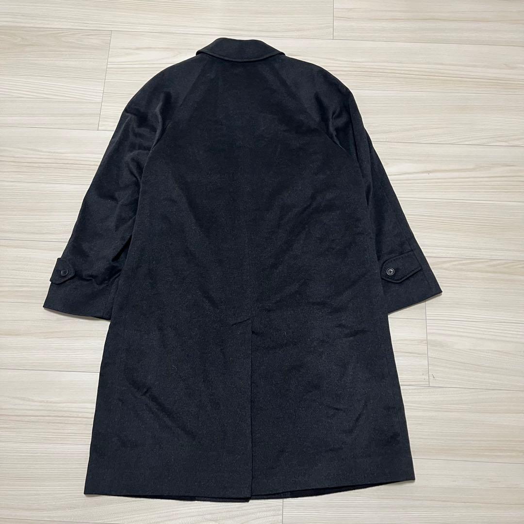 高級✨未使用級　SANYO カシミヤ100 ステンカラーコート ブラックグレー