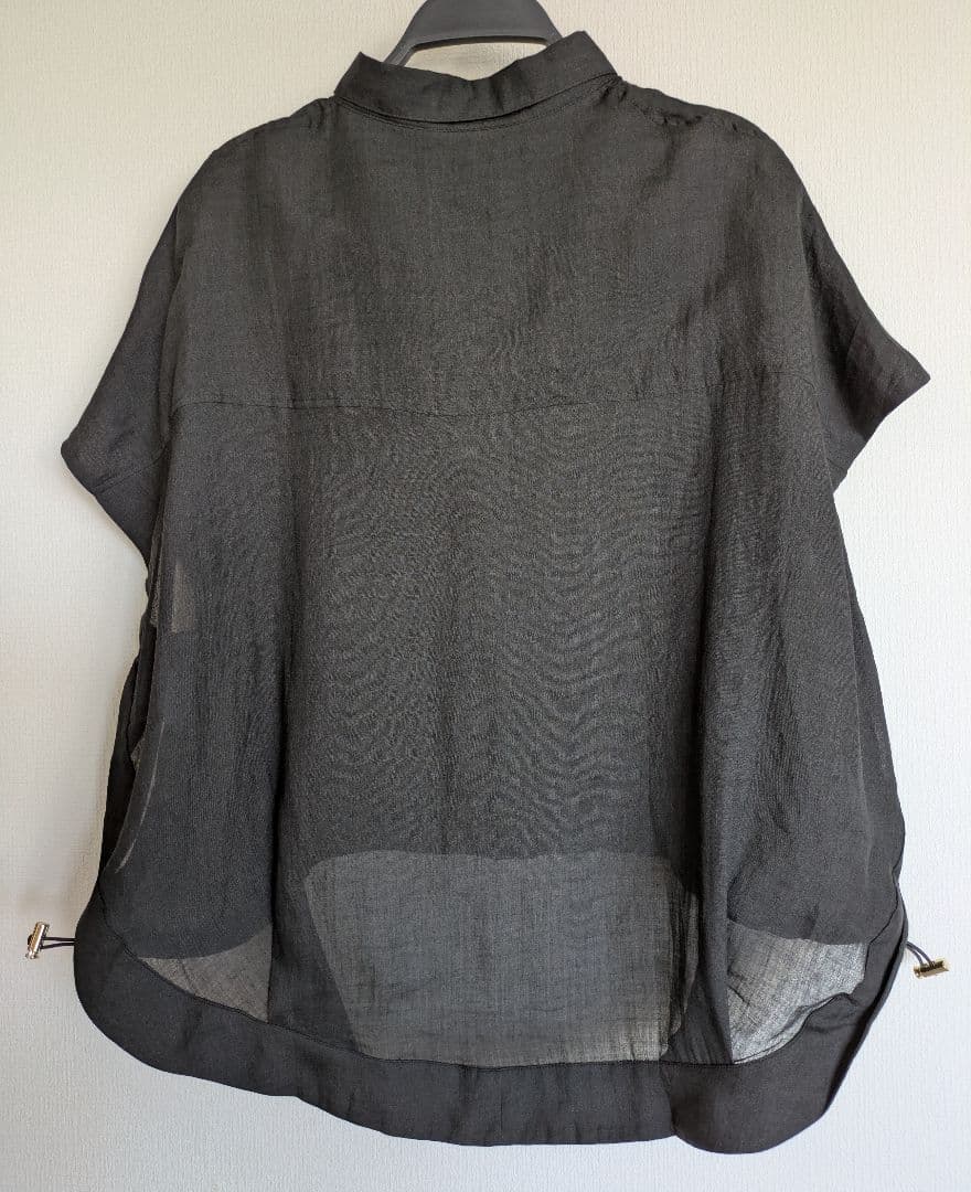 25年 今期 新品　doudou リネンドロストフレンチシャツ F フリー