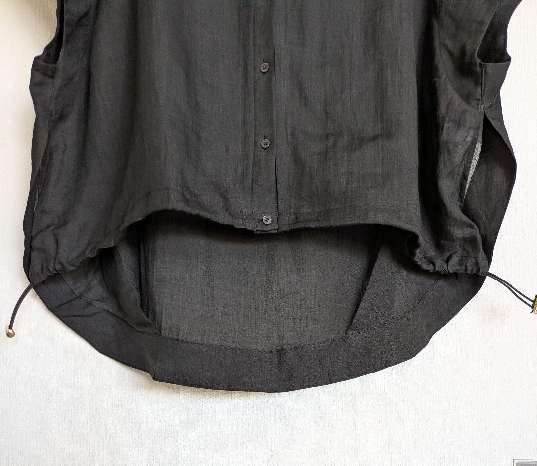 25年 今期 新品　doudou リネンドロストフレンチシャツ F フリー