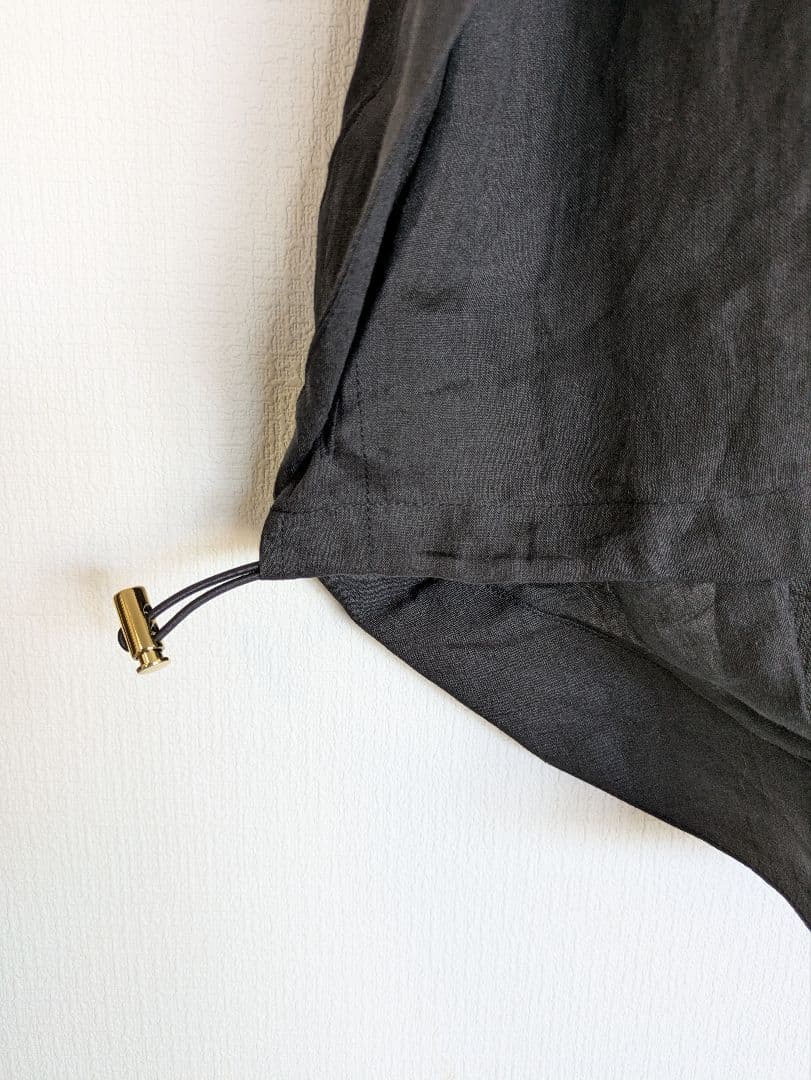 25年 今期 新品　doudou リネンドロストフレンチシャツ F フリー