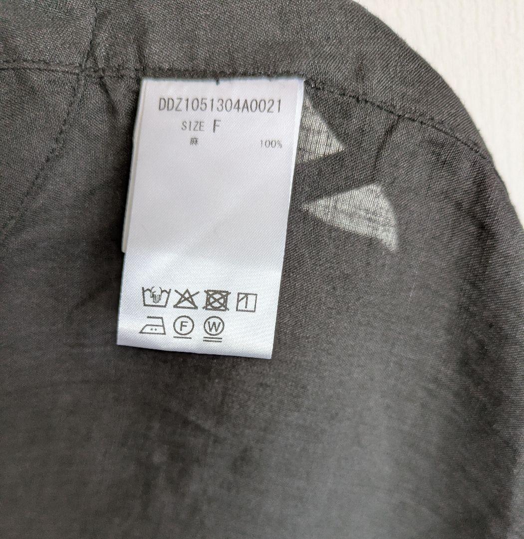 25年 今期 新品　doudou リネンドロストフレンチシャツ F フリー