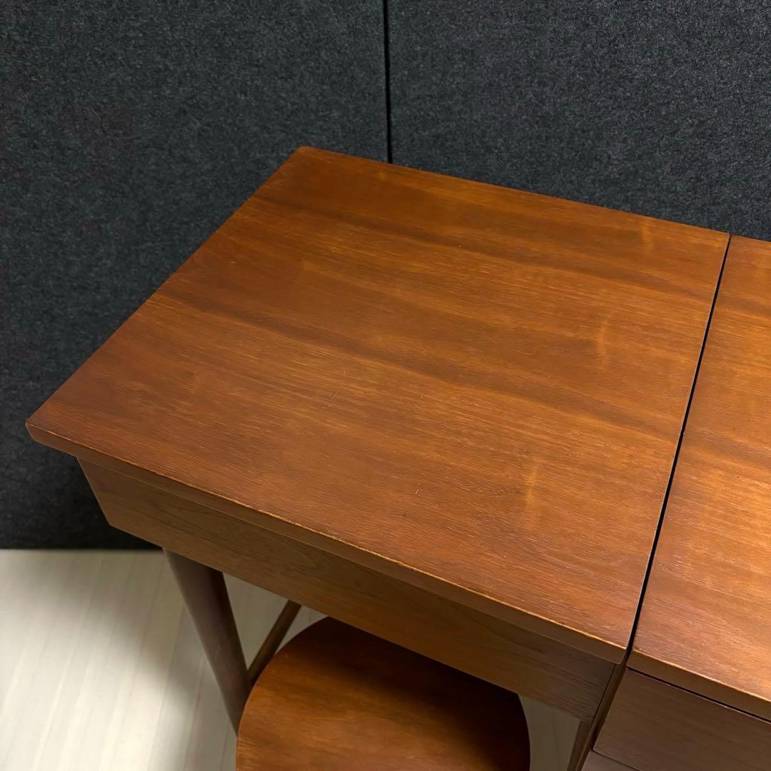 emo エモ ドレッサー 鏡台 スツール 丸椅子 化粧台 コンパクト　天然木