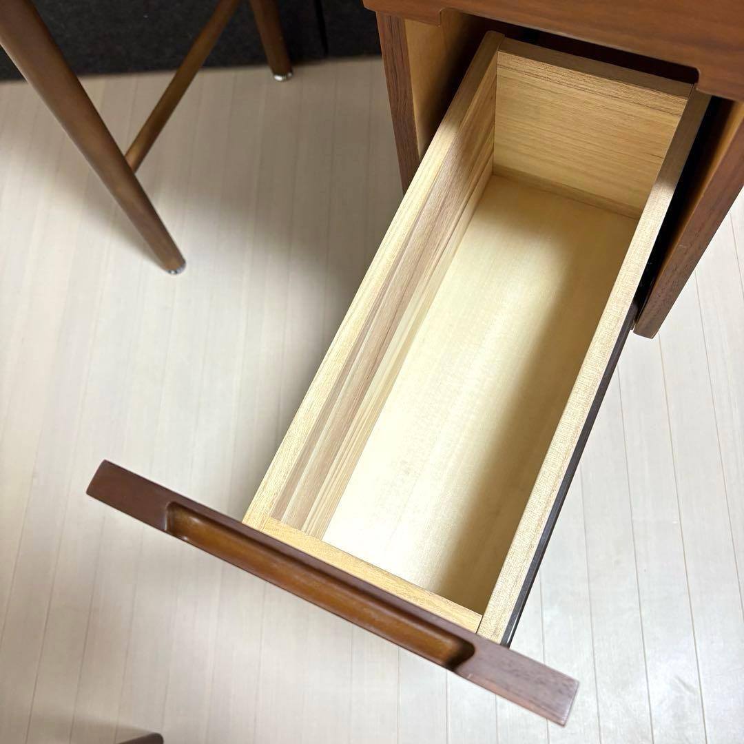 emo エモ ドレッサー 鏡台 スツール 丸椅子 化粧台 コンパクト　天然木