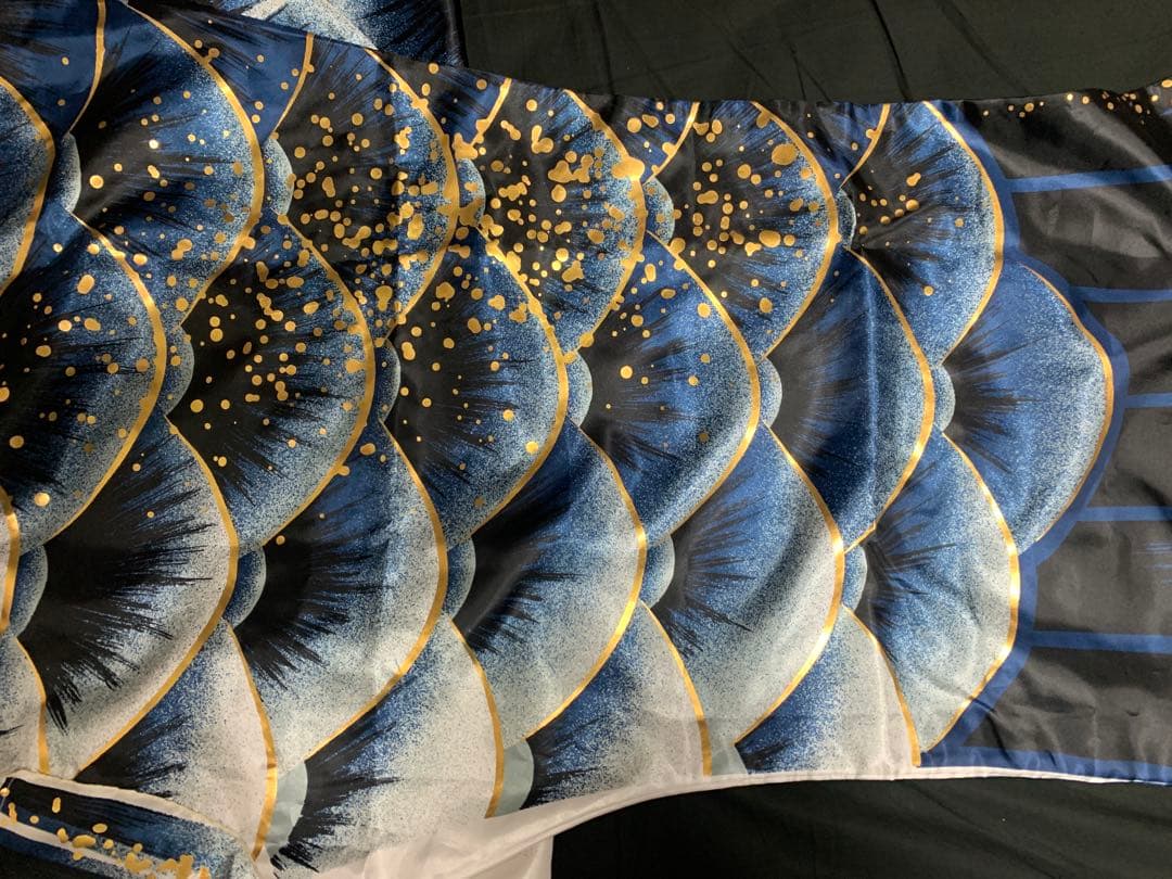 【訳あり】　鯉のぼり　単品　黒　4m 山敬