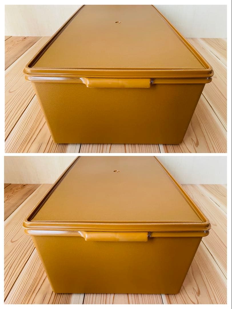 2個セット/送料込み/タッパーウェア/ディープ/ロングスーパーケース/セピア