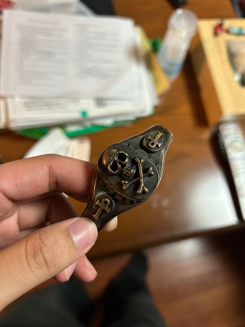 50s スカル バングル ビンテージ 真鍮 アクセサリー