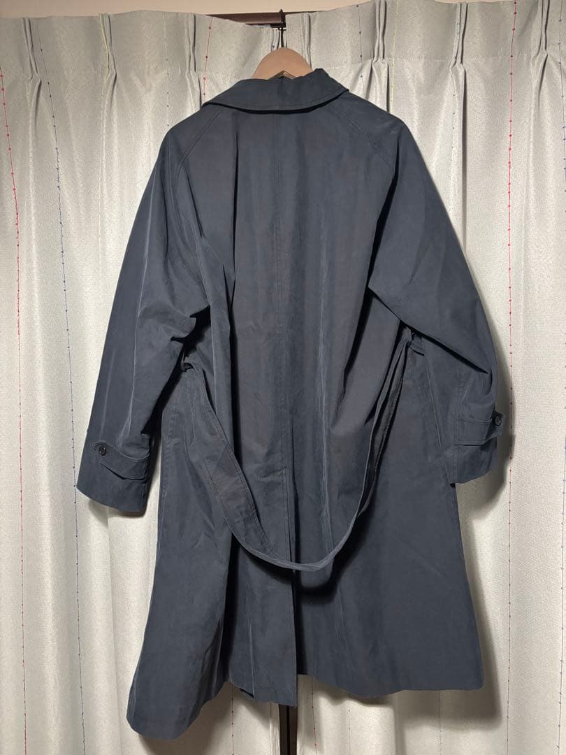 LE レショップ　C/P ギャババルカラーコート ネイビー
