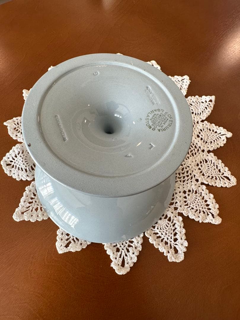 HK　 ウェッジウッド　コンポート　脚付き皿　ブルー