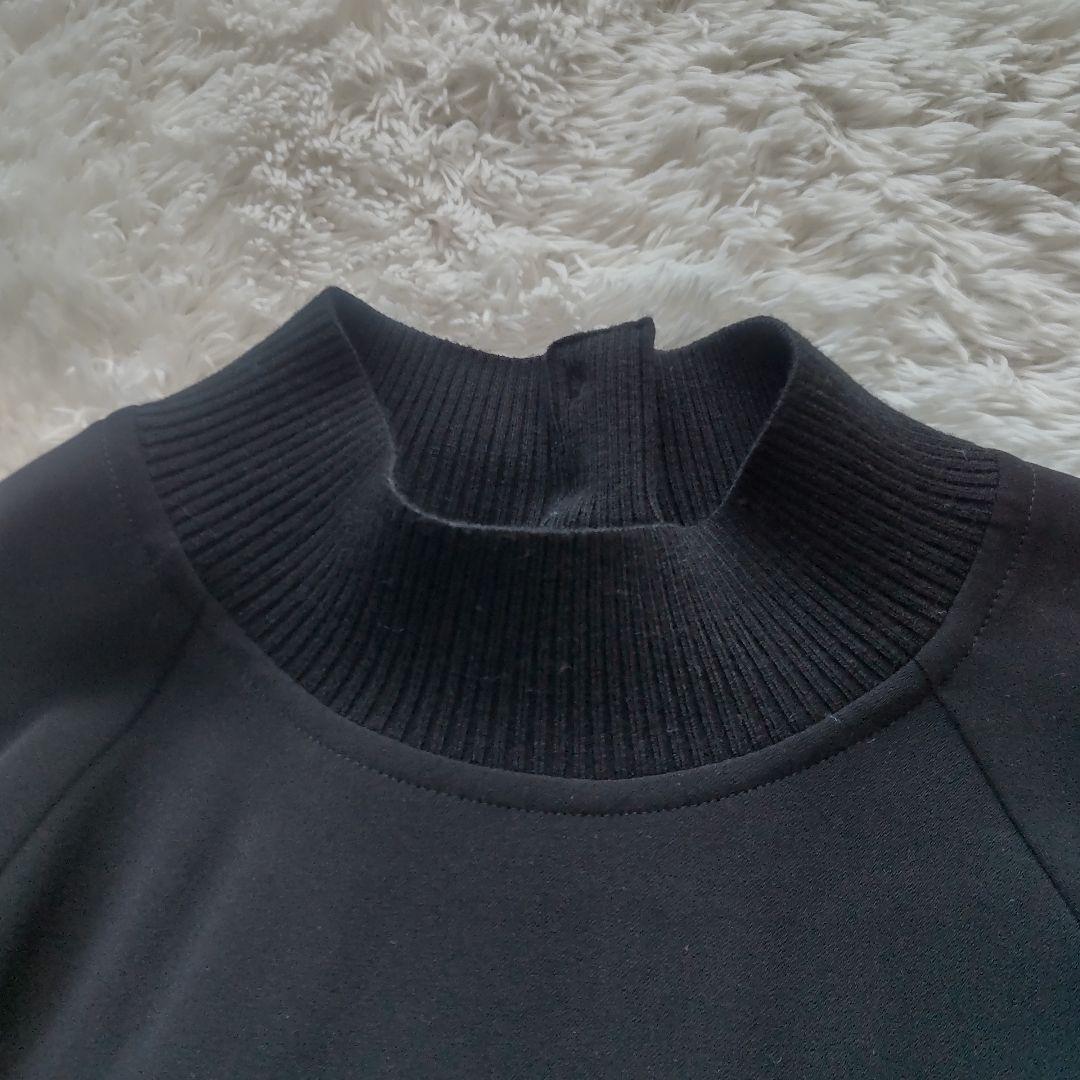 エンフォルド ダブルクロスハイネックブラウス 38 黒