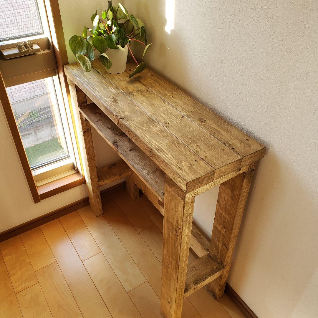 80×27棚つきカウンターテーブル　ジャコビーン　ハイテーブル