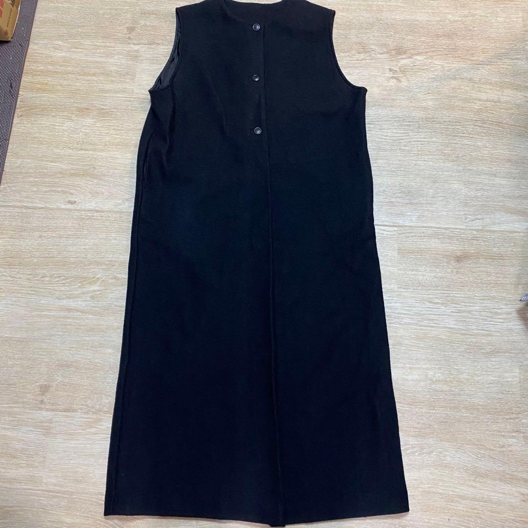 ほぼ新品 かぐれ 今季 ウールタックジャンパースカート ブラック　2025秋冬