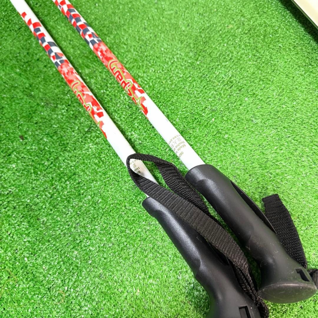 美品　スキー　板　ビンディング　ステッキ　レディース　ケース付　ジュニア　140