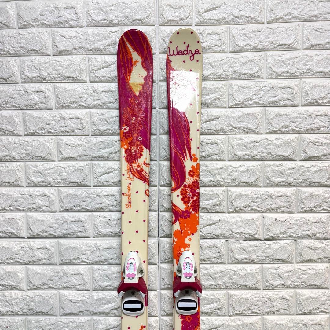 美品　スキー　板　ビンディング　ステッキ　レディース　ケース付　ジュニア　140