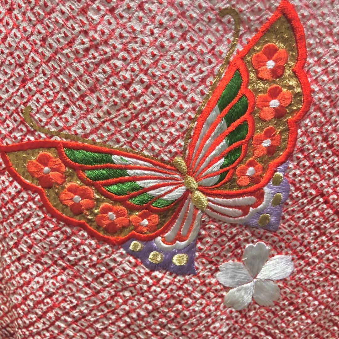 Amy　【総絞り】七五三　7歳　刺繍　着物　四つ身　全通　袋帯　セット