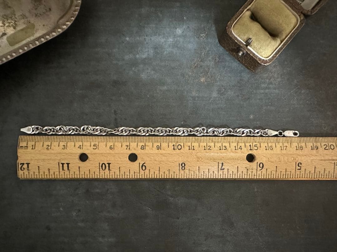 希少　ヴィンテージ　ブレスレット　アンティーク　イタリア　シルバー　925