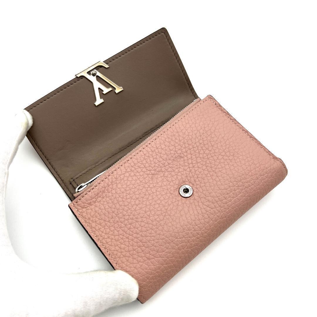 【極美品】ルイヴィトン ポルトフォイユ カプシーヌ コンパクト ピンク A573