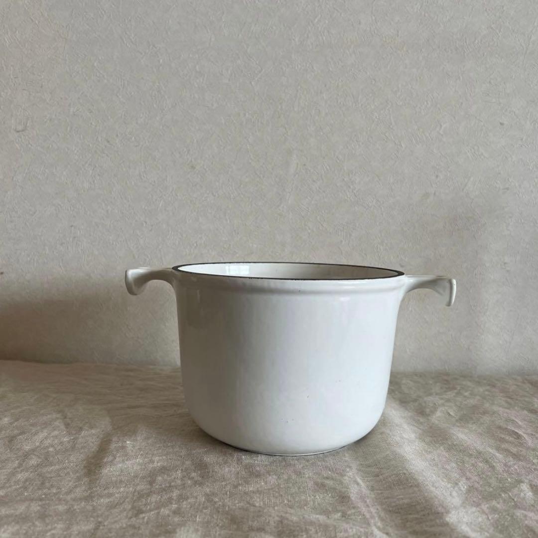 ル・クルーゼ フォンデュ鍋　　　　　　　　　　　　エンツォ マリ　 ホワイト