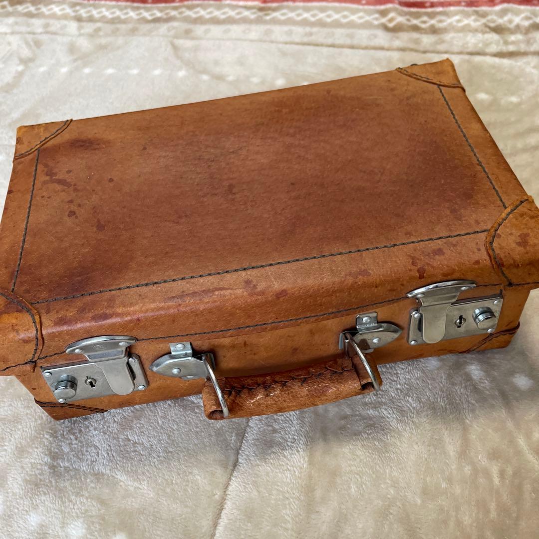 アンティーク　骨董　革　トランク