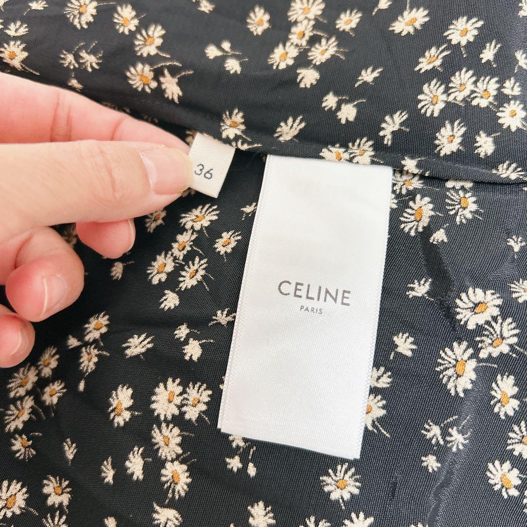 美品✨CELINE 花柄 長袖　ワンピース　春　夏　秋　デート　リゾート