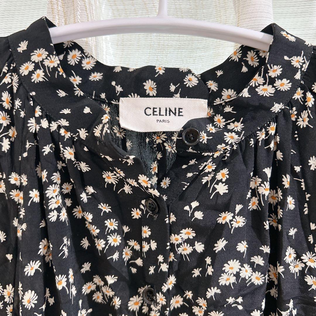 美品✨CELINE 花柄 長袖　ワンピース　春　夏　秋　デート　リゾート