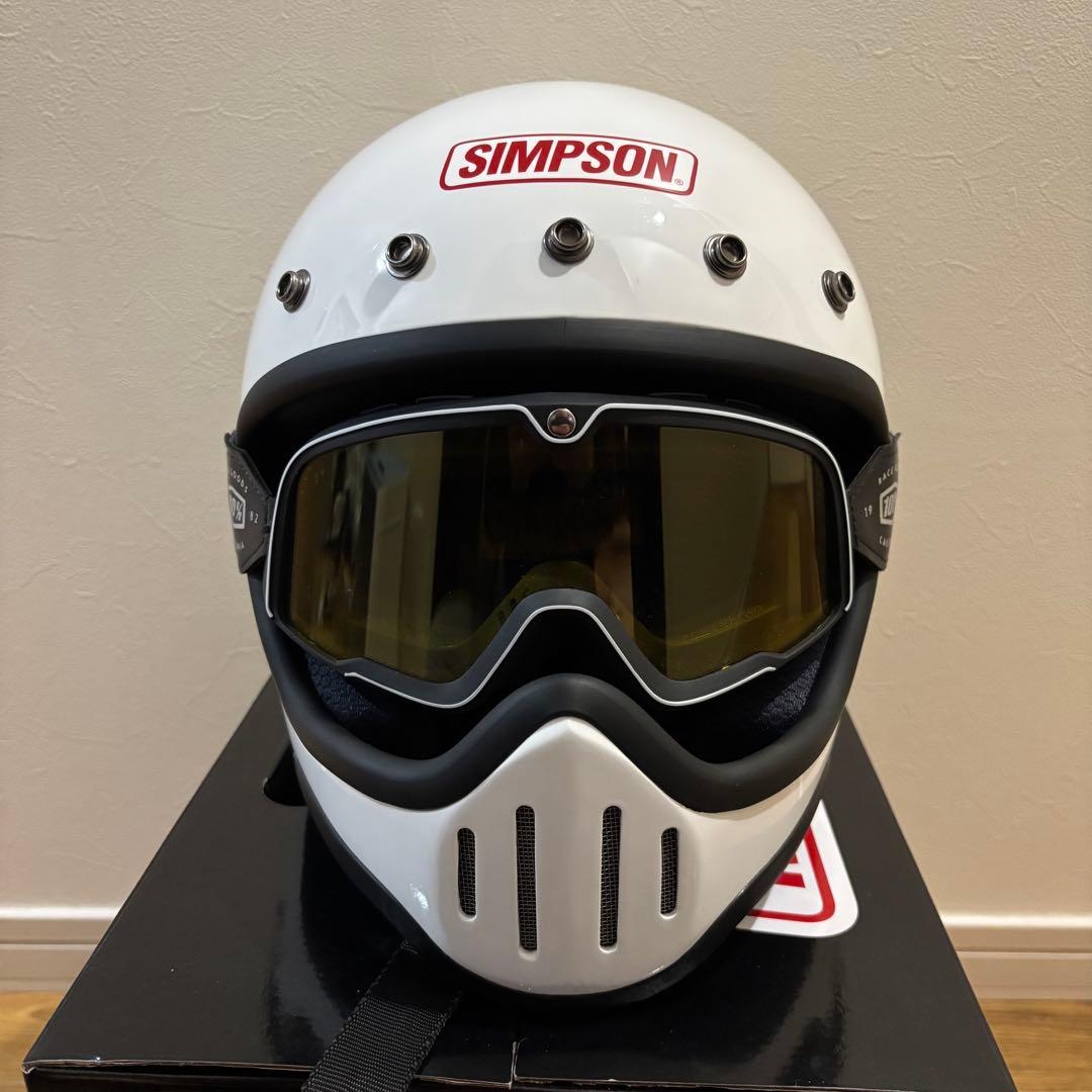2回着用 SIMSON M50 Mサイズ 57-58cm ゴーグル100%