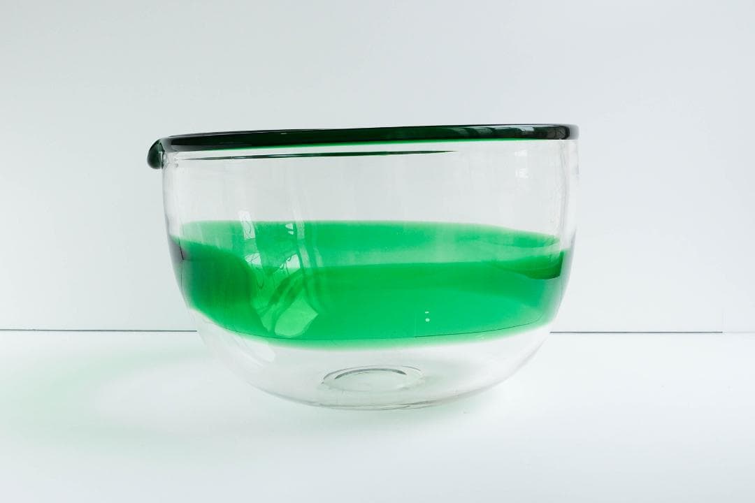 ガラスボウル　ガラス　レトロ　ミッドセンチュリー　昭和レトロ　金魚鉢