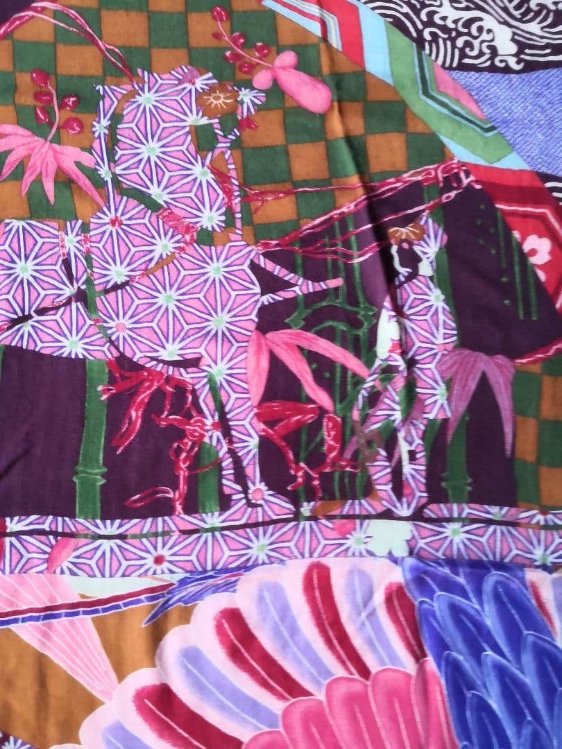 エルメス　HERMES　スカーフ　カレ　ジェアン　キモノエクスリブリス