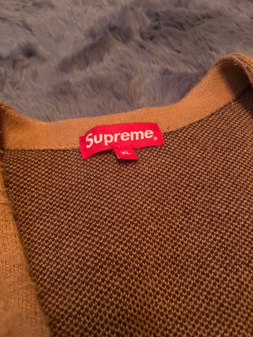 トップス Supreme brushed checkerboard cardigan