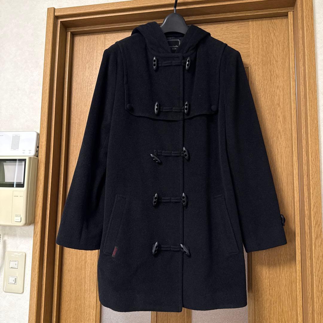 マドモアゼルノンノン　柔らかで軽いダッフルコート　ブラック　説明文お読みください