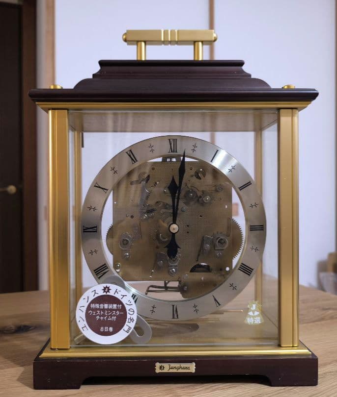 【希少/極美品】ドイツ製 ユンハンスウエストミンスター置き時計Junghans