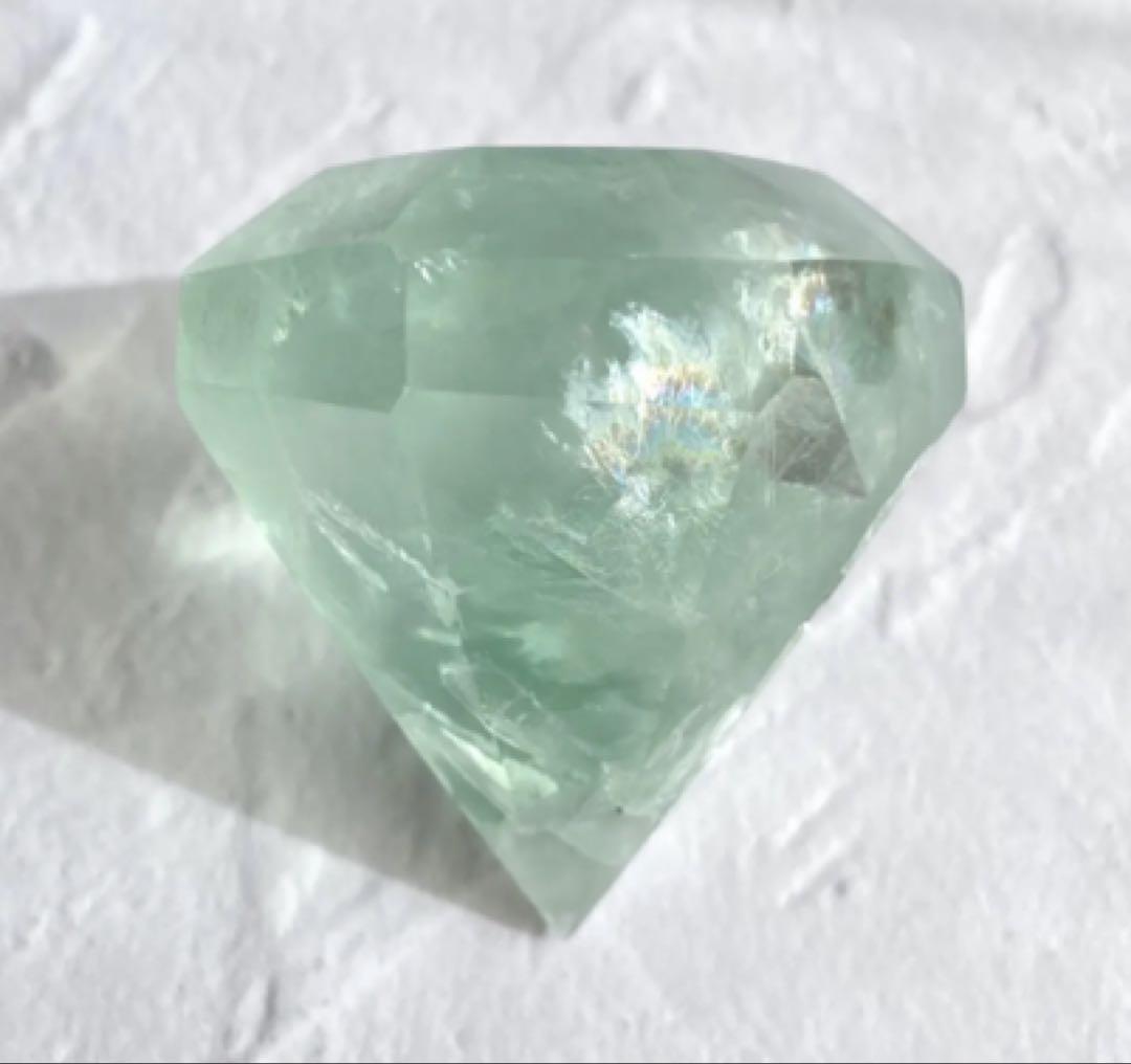 グリーンフローライト ダイヤモンドカット