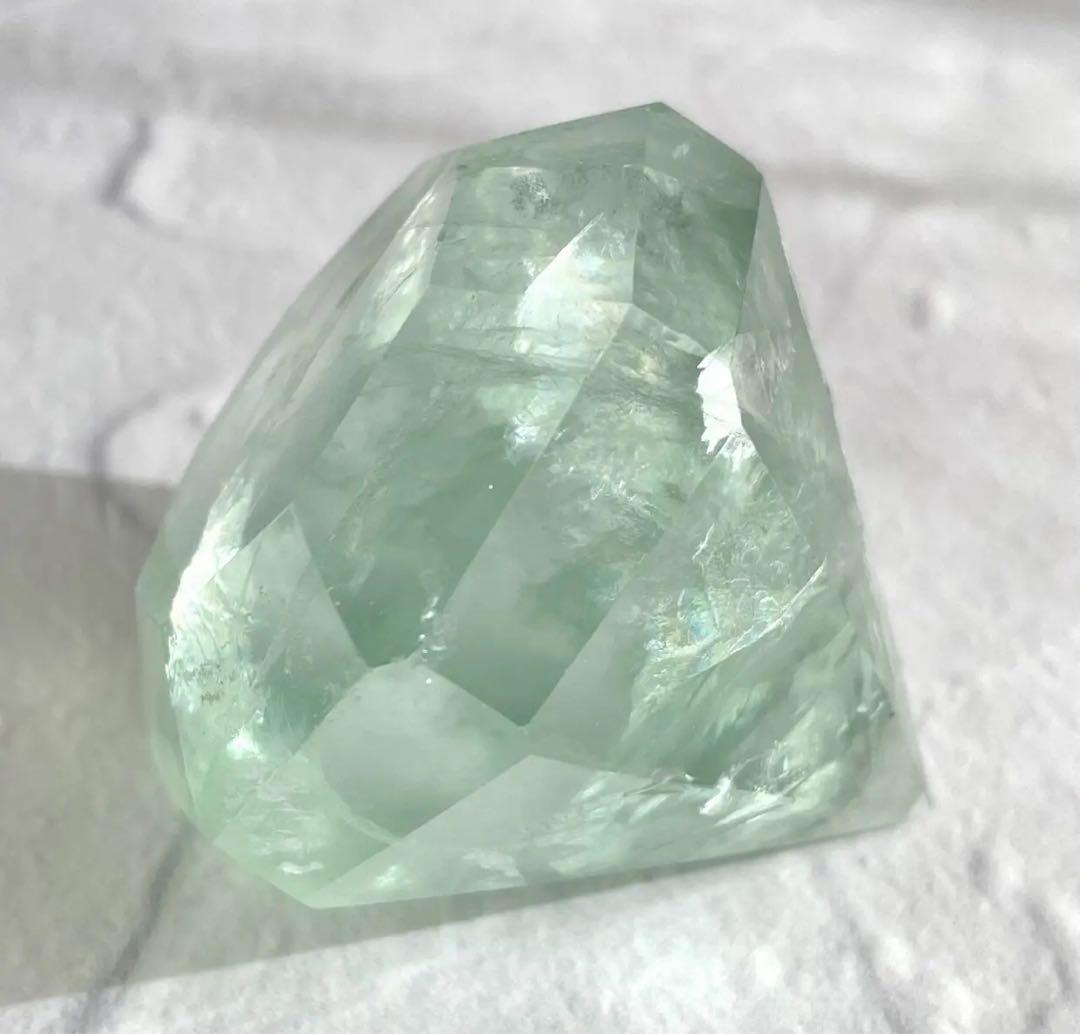 グリーンフローライト ダイヤモンドカット