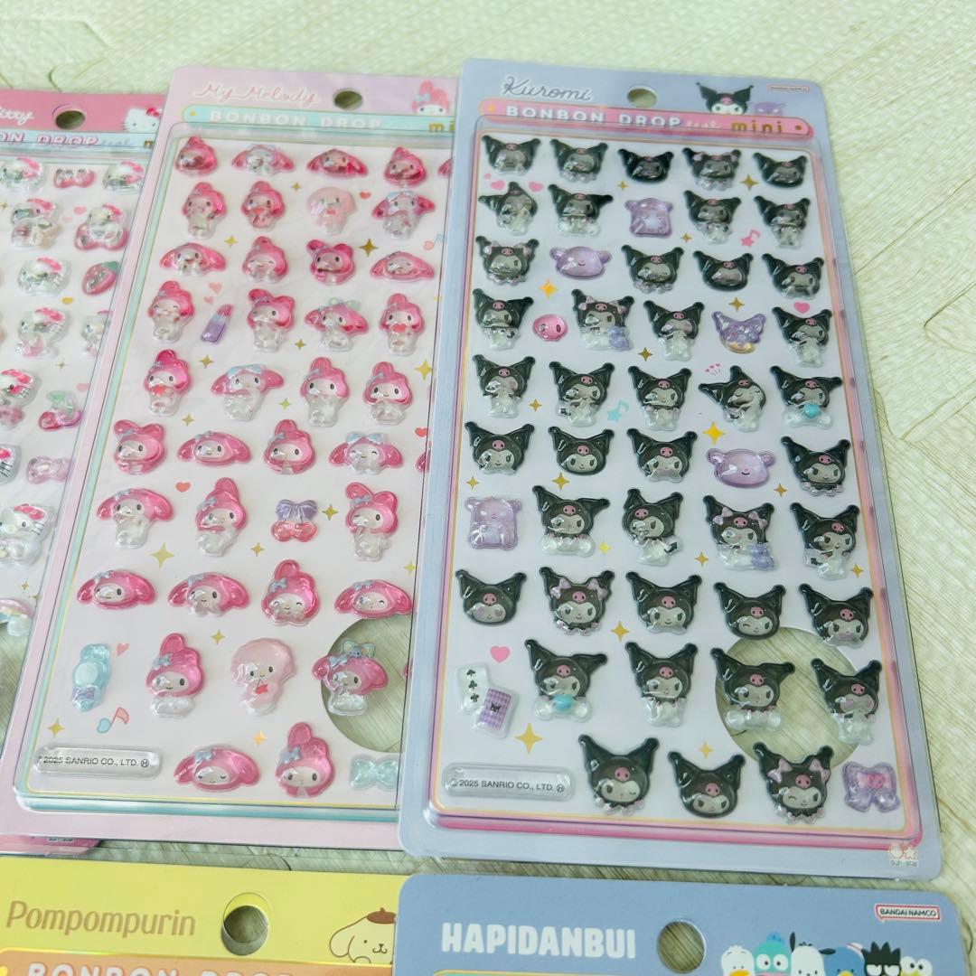 正規品‼️ サンリオ ボンボンドロップシールミニ 8種類 コンプリートセット