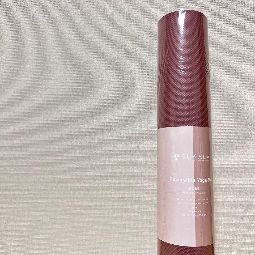 廃盤未開封 SUKALA スカラ ヨガマット リバーシブル ローズ ピンク 軽量