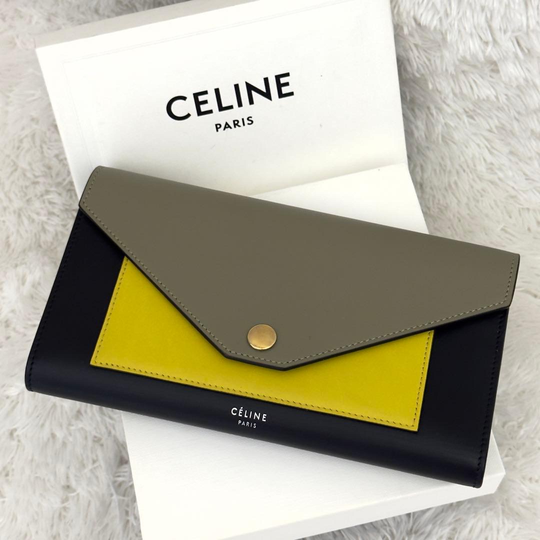 新品級✨CELINE セリーヌ トライフォールド 三つ折り 財布 ブラック